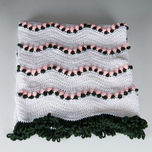 Homemade Flower Floral Rose Baby Blanket Throw